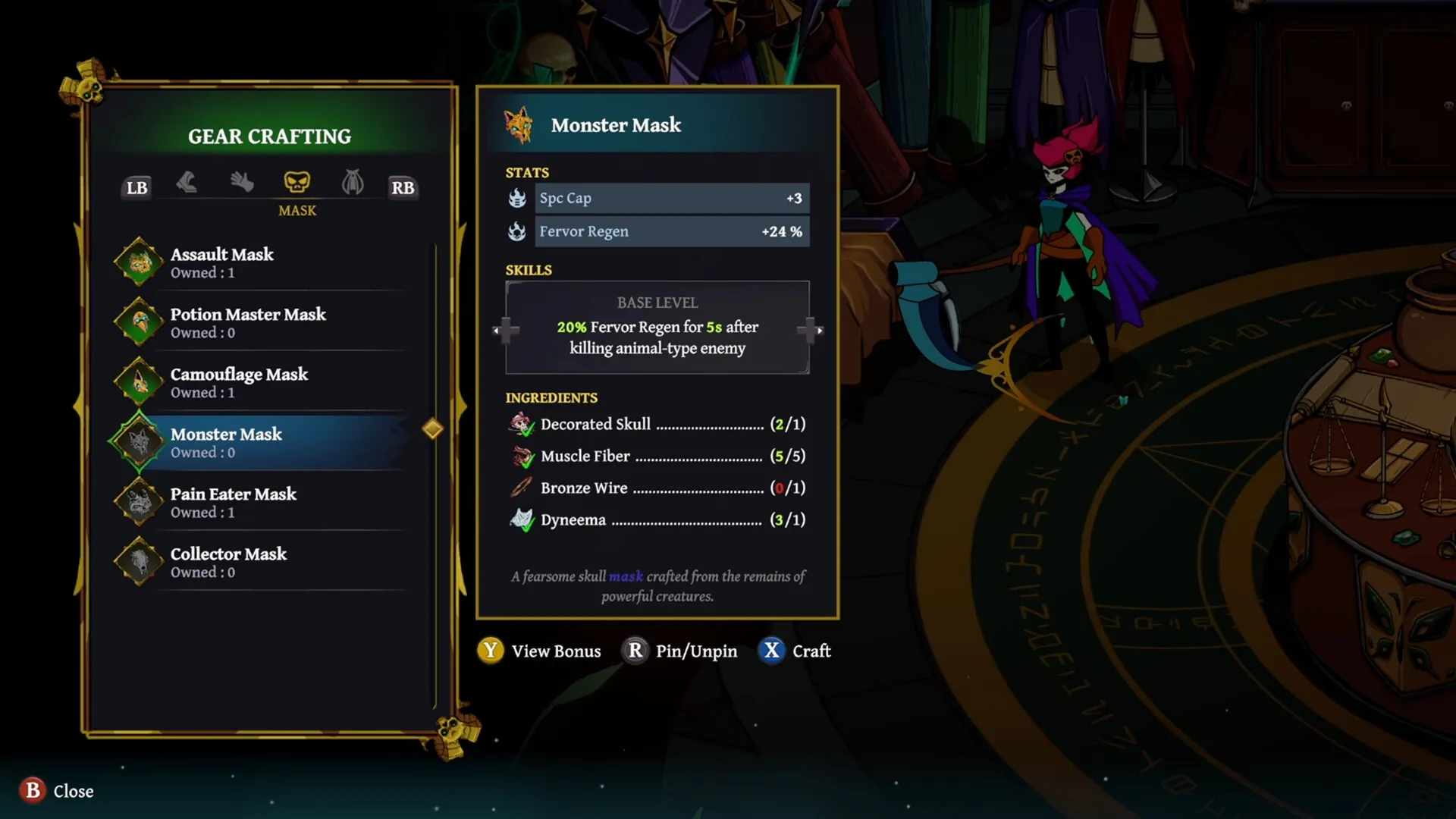 Grim Trials Crafting Recipes